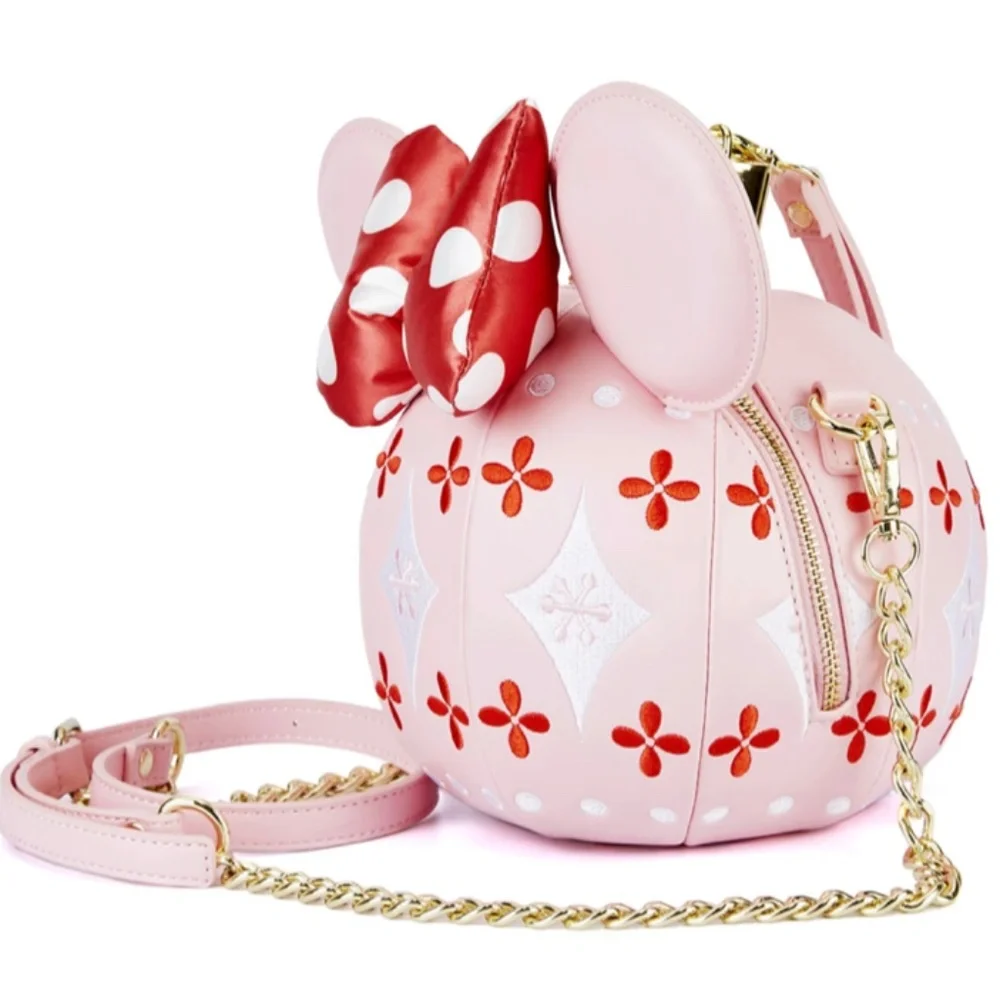 Loungefly‎ Stitch Shoppe Minnie Mouse Ornament Crossbody Bag and Pin